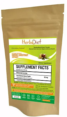 Horse Chestnut Extract Powder 98% AESCIN STRONGEST Natural Circulatory Support • £3.23