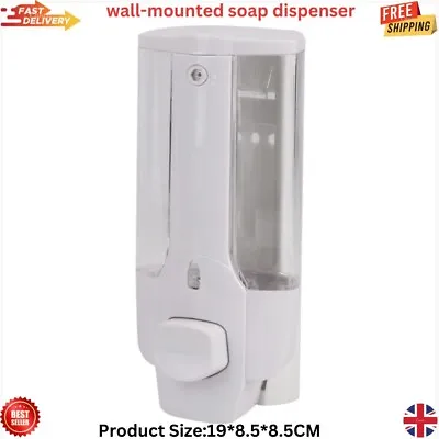 Soap Dispenser Wall Mounted Liquid Bathroom Hand Soap Shower Gel Shampoo • £7.09