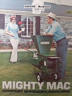 Mighty MAC Chipper Shredder 1977 Sales Brochure Manual Amerind MacKissic 5-P 12P • $62.99