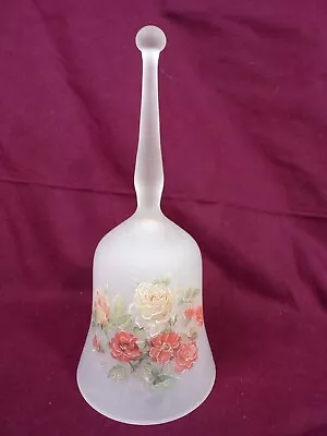 Vintage Frosted Glass Bell Viking 8  Roses • $7