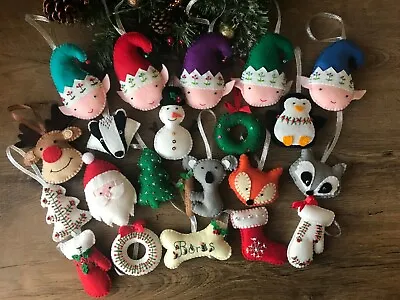 £6.50 • Buy Handmade Felt Christmas Decorations Christmas Tree Hanging Ornaments