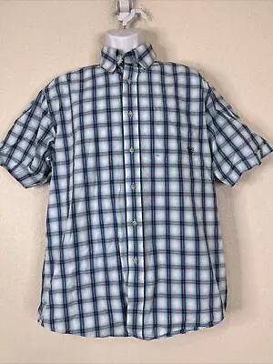 Ariat Pro Series Men Size M Check Windowpane Button Up Shirt Short Sleeve • $10.82