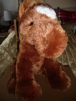 £8.25 • Buy Aurora Plush Horse Brown Po1297 Cuddly Soft Pony New With Tags
