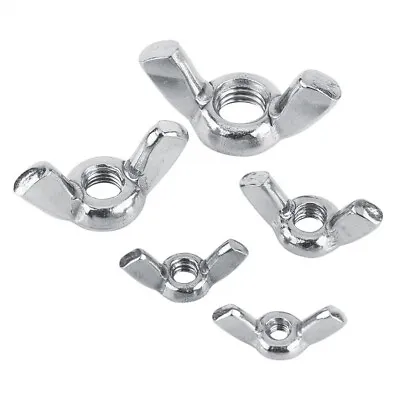 Wing Butterfly Nuts M4 M5 M6 M8 M10 Zinc Plated Wingnuts Metric DIN 315 • £3.29