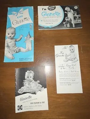 VINTAGE 1950's VOGUE Ginnette Doll Pamphlets & Paper Ephemera • $9.99