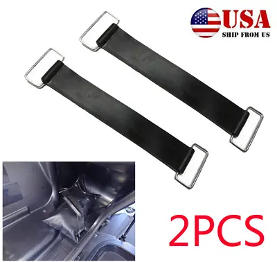 2 Pcs Motorcycle Scooter Battery Rubber Strap Fixed Holder Belt Fixing Universal • $11.39