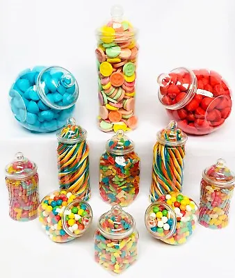 11 Retro Plastic Sweet Jars For Truly Sweet Candy Buffet Sweet Table Wedding • £17.50