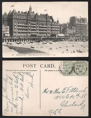 £3.45 • Buy Brighton Hotel Metropole From West Pier Postcard. Posted 1908