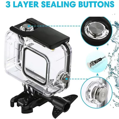 For GoPro Hero 9 10 11 Waterproof Case Protective Housing Diving Underwater AU • $17.85