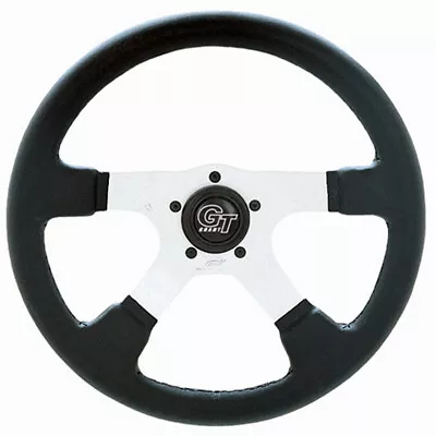 Grant Open-Box Steering Wheel GT Rally 14'' 4-Spoke Black Foam Aluminum Silver • $120