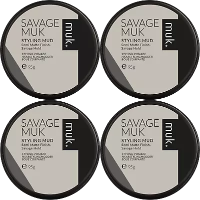 4 X Muk SAVAGE MUK Styling Mud 95g Genuine Authorised Aust Product SAVAGEMUK • $68.79