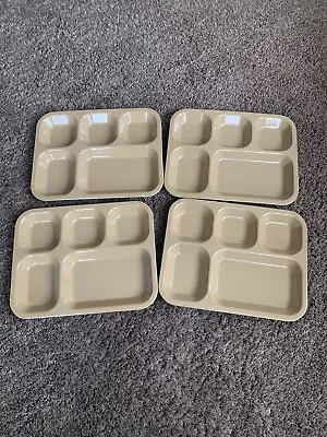 Mess Hall Trays Military Cafeteria School Lunch Divided Stackable Trays Plates • $24.99