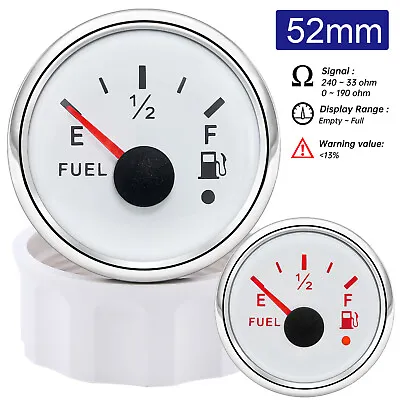 52mm Car Boat Marine Fuel Level Gauge LED Oil Tank Indicator 0-190ohm/240-33ohms • $18.80