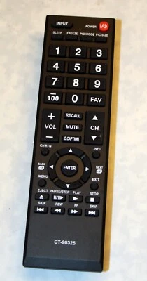 $12.99 • Buy New CT-90325 Remote For Toshiba TV 40L5200U 32C120U 40L1400U 50L1400U 32L1400U
