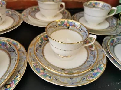 Antique Balmoral Redfern & Drakeford Art Nouveau Tea Set Six Trios 18 Pieces • £76.49