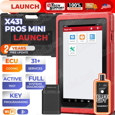 $559 • Buy LAUNCH X431 Pros Mini Bidirectional OBDII Car Diagnostic Scanner Key Coding TPMS