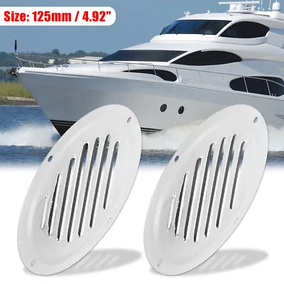 2pcs 5 Inch Round Marine Boat Louvered Ventilation Vent Venting Panel Cover • $10.49
