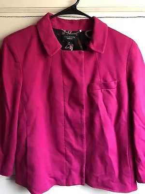 Womens Talbots Blazer Crop Coat Size 10 Fuschia/Pink • $12.99