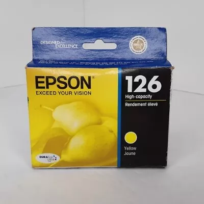 Epson 126 High Capacity Yellow Ink Cartridge T126420 Sealed. Expired Jan 2016  • $7.96