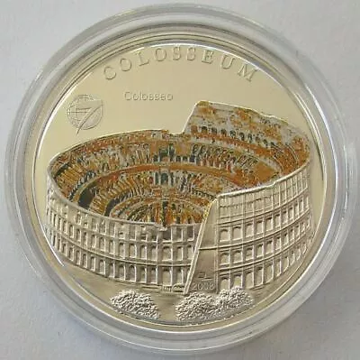 Mongolia 500 Togrog 2008 New Seven Wonders Colosseum In Rome Silver • $119