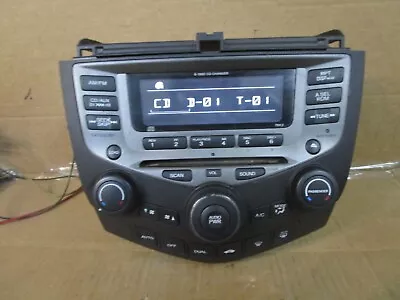 03-07 Honda Accord Radio Stereo 6 Disc CD Player Receiver 39175sdal120 W/CODE RL • $84