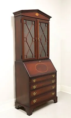 JASPER  Generations  Inlaid Mahogany Chippendale Style Secretary Desk • $1595