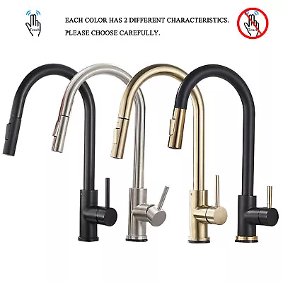 Touch On Kitchen Faucet With Pull Down Sprayer Automatic Sensor Sink Mixer Taps • $29.99