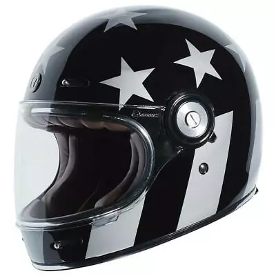 Torc T1 Retro Motorcycle Helmet - Captain Vegas Gloss Black - Medium • $279.99