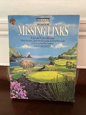 Vintage 1990 BePuzzled The Case Of The Missing Links Jigsaw Puzzle Mystery • $19.99