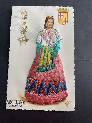 £2 • Buy Spanish Silk Card Barcelona