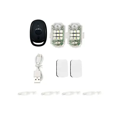 2Pcs Wireless Remote Control LED Strobe Light For Car Motorcycle Bike 7 Colors • $13.29