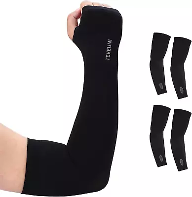 Arm Sleeves For Women Men Hand Cover Cooling Compression Arm Sleeve Tat • $14.22