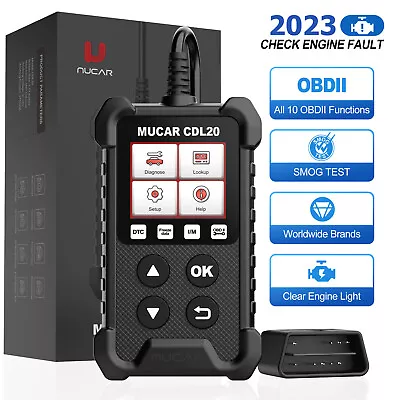 £14.99 • Buy MUCAR CDL20 Car Diagnostic Scan Tool OBD2 Scanner Code Reader Check Engine Fault