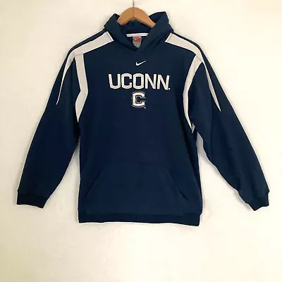 Nike University Connecticut Huskies Hoodie Women L Center Swoosh Pullover U Conn • $21.82