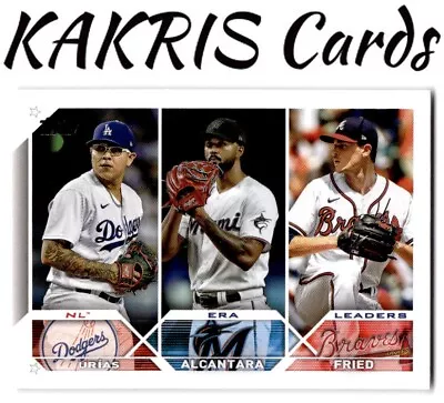 2023 Topps Series 1&2 Set #211 NL ERA Leaders (J.Urías/S.Alcantara/M.Fried) • $0.99