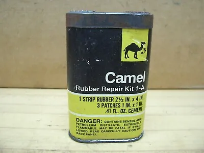 Vintage Camel Tube Tire Rubber Repair Can Vulcanizing Car Bicycle Patch Kit • $15.99