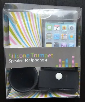 Black Silicone Trumpet Speaker For Mobile Phones / IPhone • £2.99