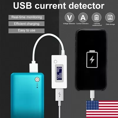 LCD Micro USB Charger Battery Capacity Voltage Current Tester Meter Detector  • $7.79