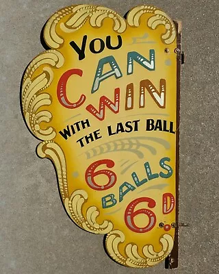 1900s DOUBLE-SIDED PAINTED CARNIVAL FAIR SIGN • $750