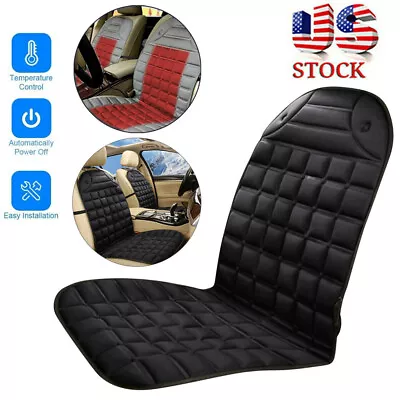 12V Universal Black Car Heated Seat Cover Winter Cushion Warmer Heating Heating • $13.99