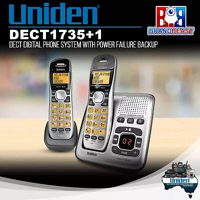 Uniden DECT1735+1 DECT Digital Phone System With Power Failure Backup • $104.95