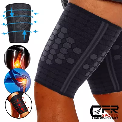 Thigh Support Compression Sleeve Upper Leg Brace Hamstring Swelling Quadriceps • $22.79