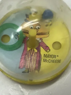 Vintage Mcdonalds Mayor McCheese Ring Toss Dexterity Puzzle Happy Meal Toy Game • $9.49