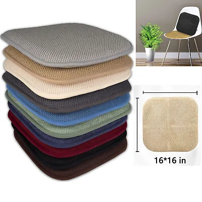 $14.75 • Buy Memory Foam Chair Seat Cushion Pad Honeycomb Non-Slip 16 X 16in 2, 4, 6, 8 Pack