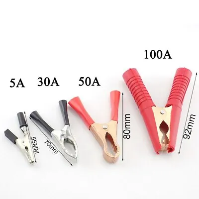 5A/30A/50A/100A Car Alligator Clips Battery Clamps Crocodile Clip Aligator Clips • $4.72