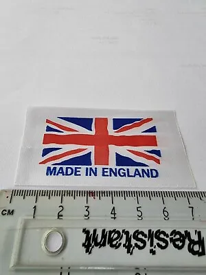 100 Pcs X LARGE Made In UK Union Jack Satin Sew In Labels 75mm X 40mm 100 PCS • £8.99