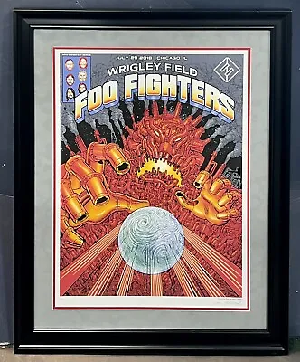 $399.99 • Buy Foo Fighters Concert Poster Wrigley Field Chicago 7/29/2018  Artwork Framed LE