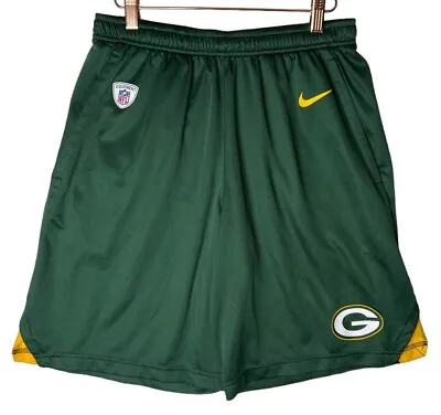 Men's Nike Dri-Fit NFL Training Green Bay Packers Athletic Shorts Size Medium • $31.99