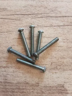 Meccano 6 X #111d Zinc Bolts Round Slot Head 1 1/8  • £1.75