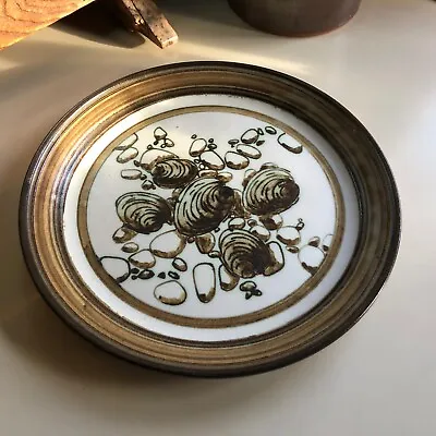 John Dunlap Studio Pottery Stoneware Serving Dish Clams Harstine Island WA • $118